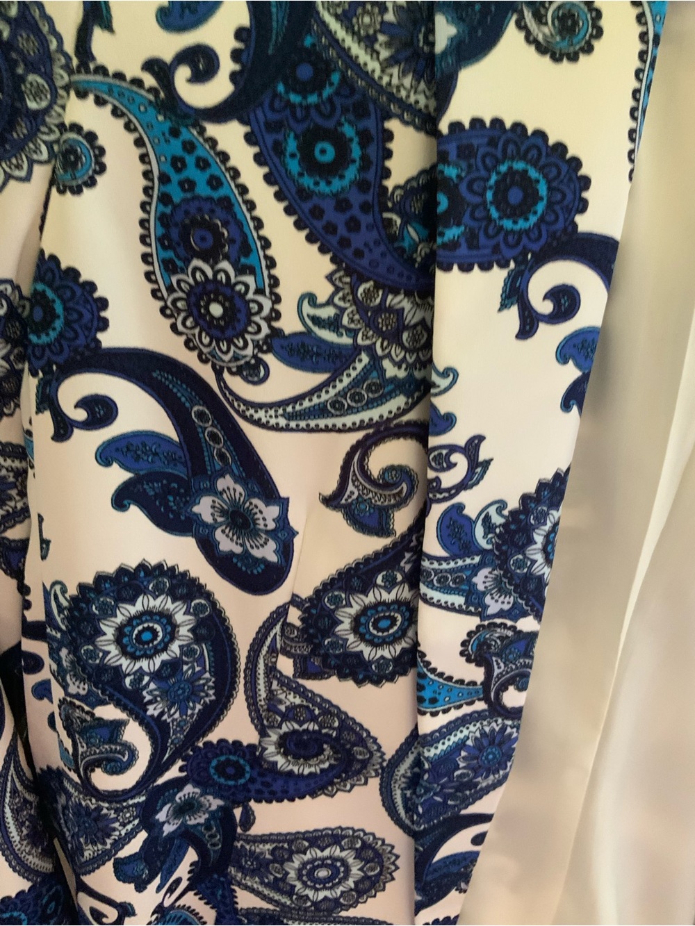 Express Womens Blue Paisley Blazer Jacket - Picture 6 of 6